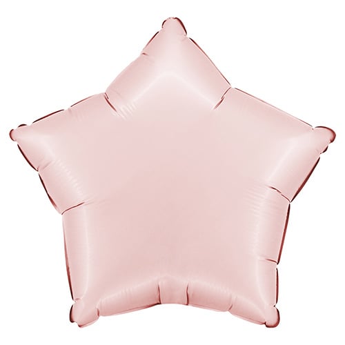 Satin Pastel Pink Star Foil Helium Balloon 46cm / 18 in Product Gallery Image