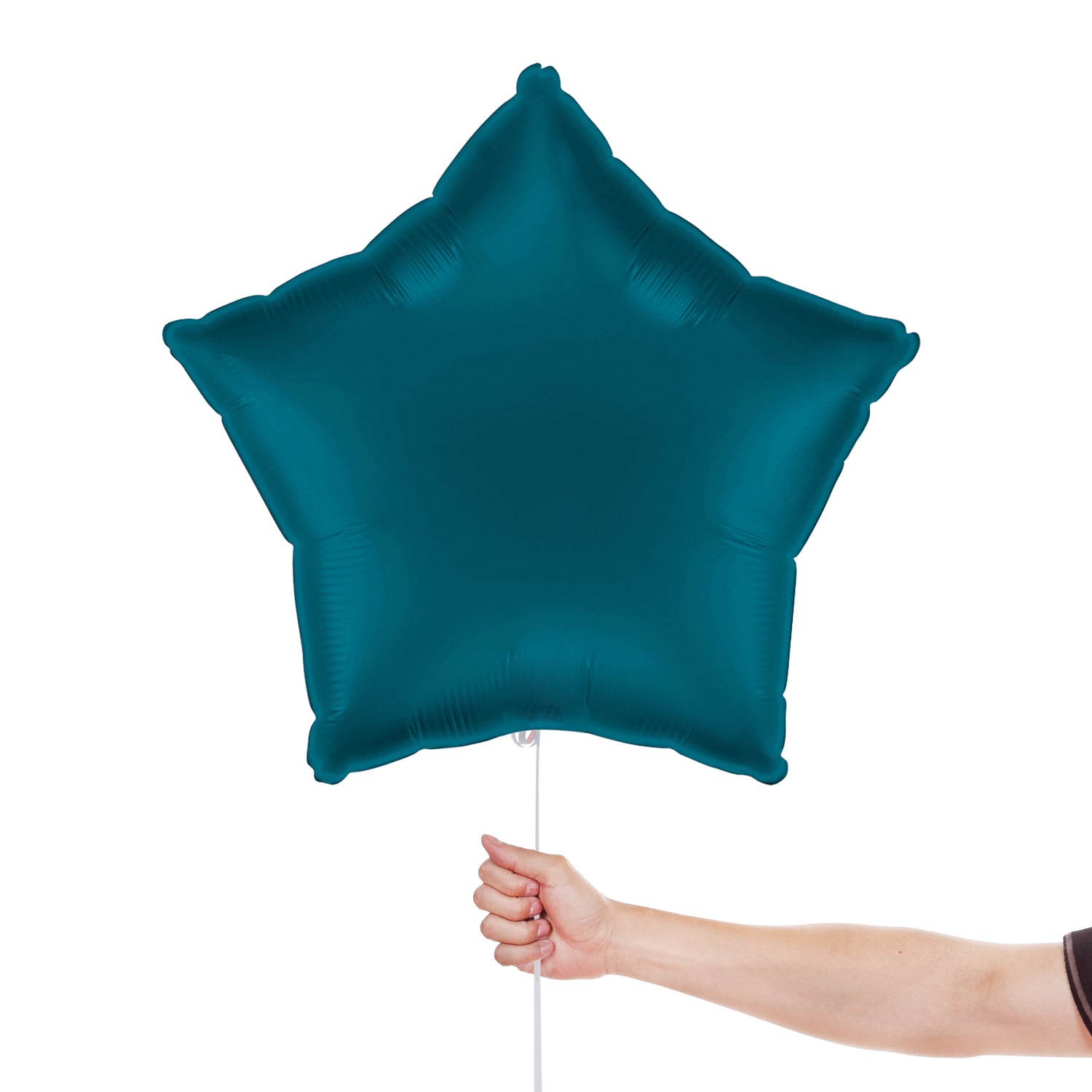 Satin Petrol Blue Star Shaped Foil Balloon 46cm / 18 in View 2