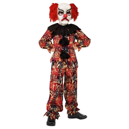 Scary Clown Fancy Dress Costume Kids Medium - Age 7-9 Product Gallery Image