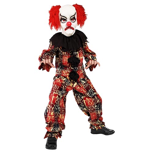Scary Clown Red Fancy Dress Costume Unisex Kids Large - Age 10-12 Product Gallery Image