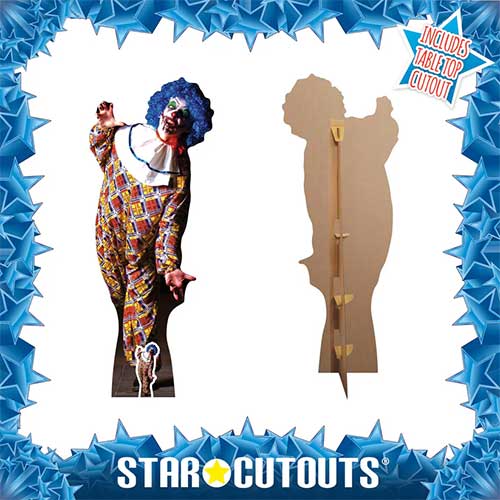 Halloween Scary Male Clown Lifesize Cardboard Cutout 175cm Product Gallery Image
