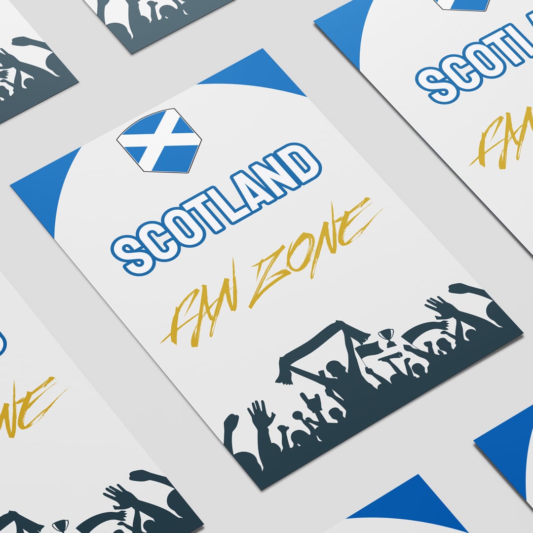 Scotland Fan Zone Design Poster PVC Party Sign Decoration