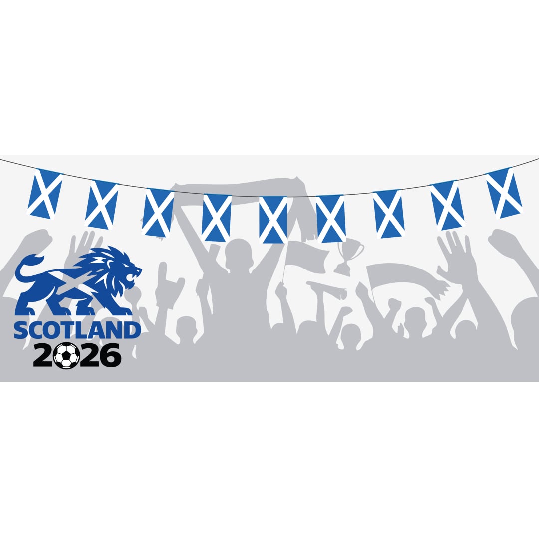 Scotland Flag Bunting 2026 Design Small Personalised Banner 4ft x 2ft Product Gallery Image