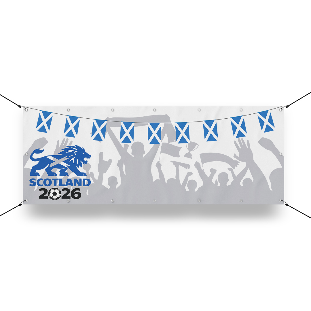 Scotland Flag Bunting 2026 Design Small Personalised Banner 4ft x 2ft