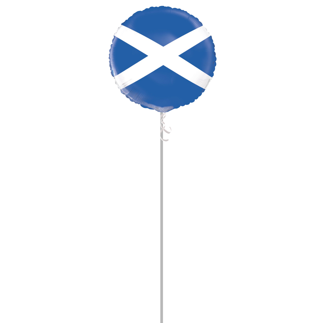 Scotland Flag Round Foil Balloon - Inflated Balloon In A Box Product Gallery Image