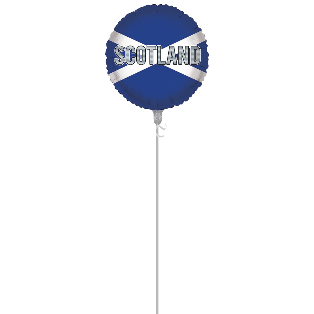 Scotland Football Round Foil Balloon - Inflated Balloon In A Box Product Gallery Image