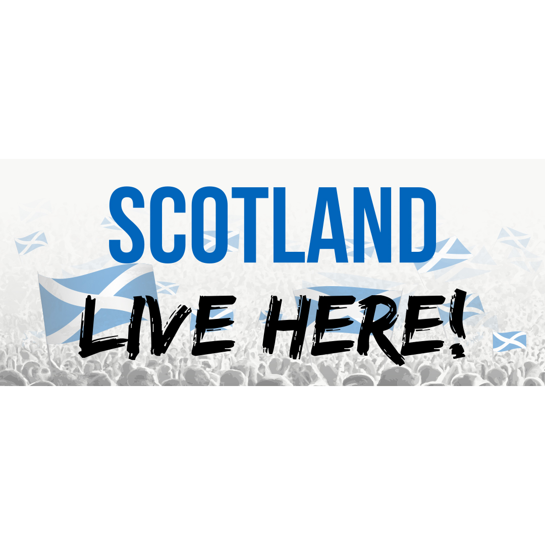 Scotland Live Here Design PVC Personalised Party Sign Decoration