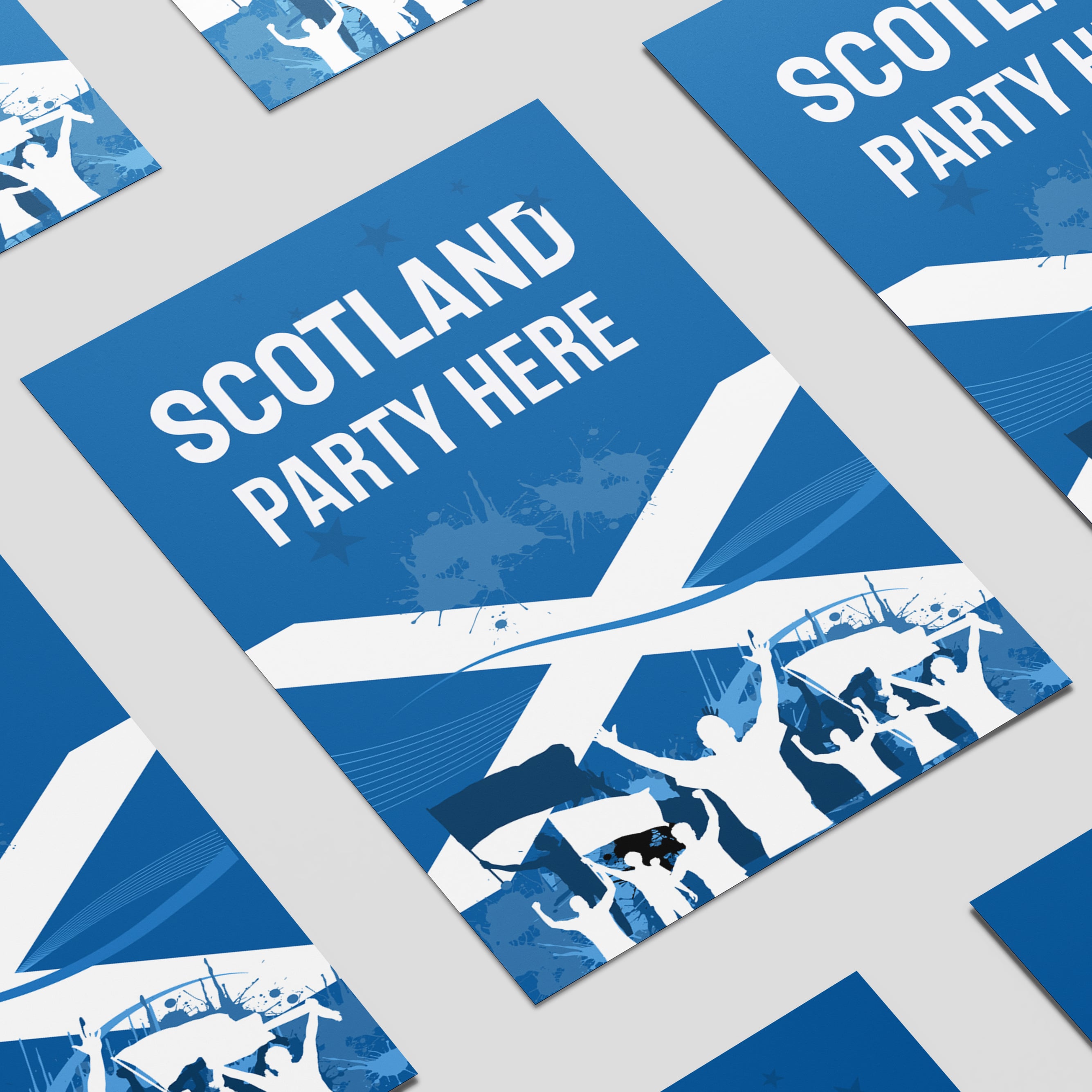 Scotland Party Here Design Poster PVC Party Sign Decoration