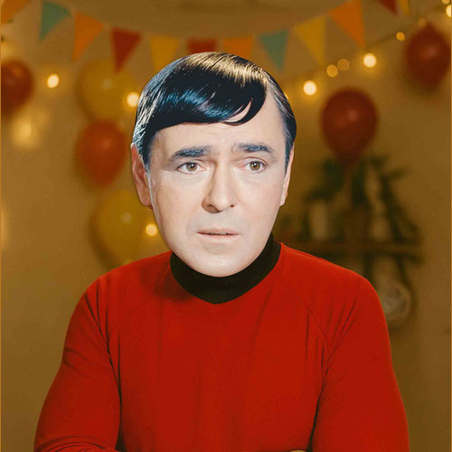 Scotty Star Trek James Doohan Cardboard Face Mask Product Gallery Image