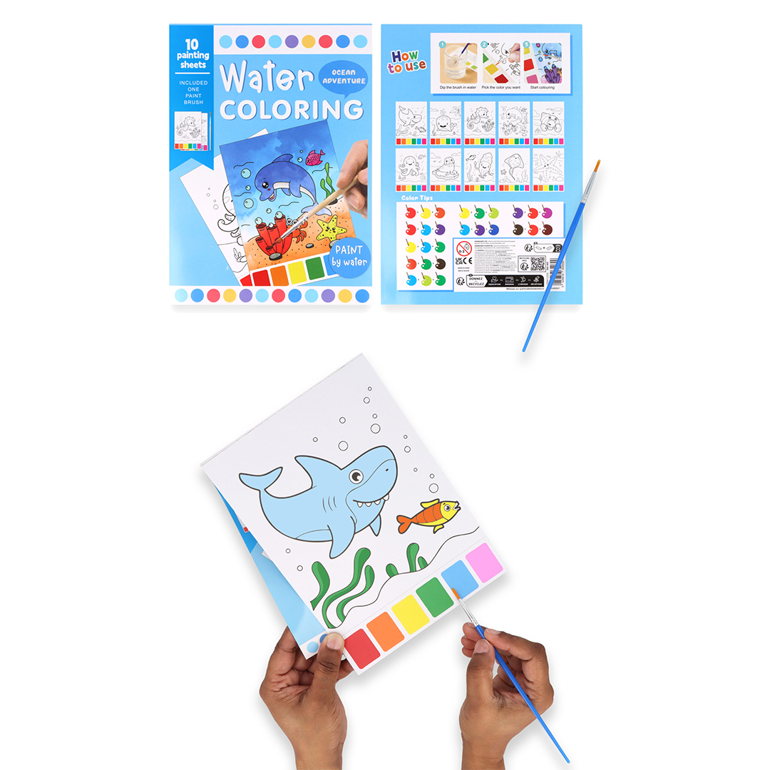 Sealife Water Colouring Set 21cm