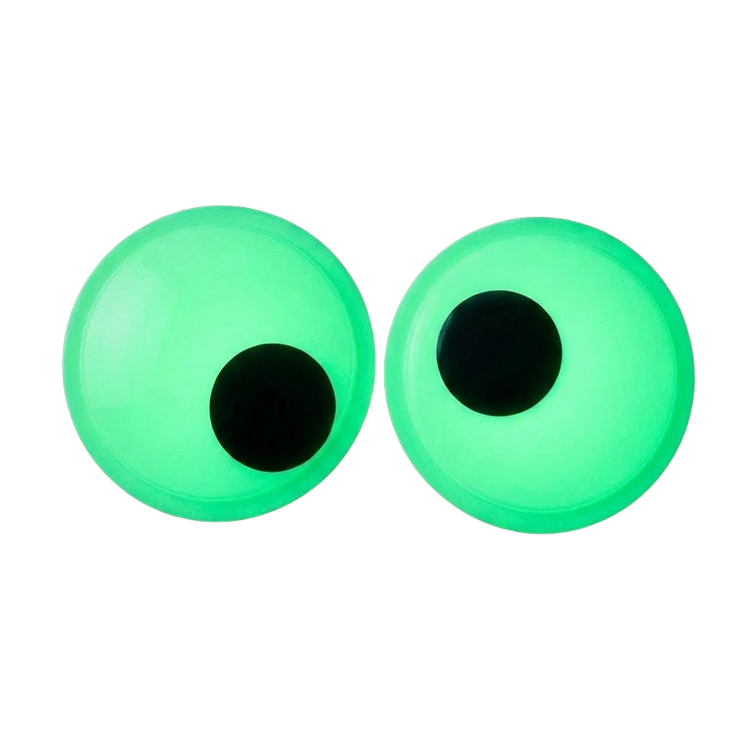 Self-Adhesive Glow In The Dark Googly Eyes Jumbo Halloween Stickers 14.5cm - Pack of 2