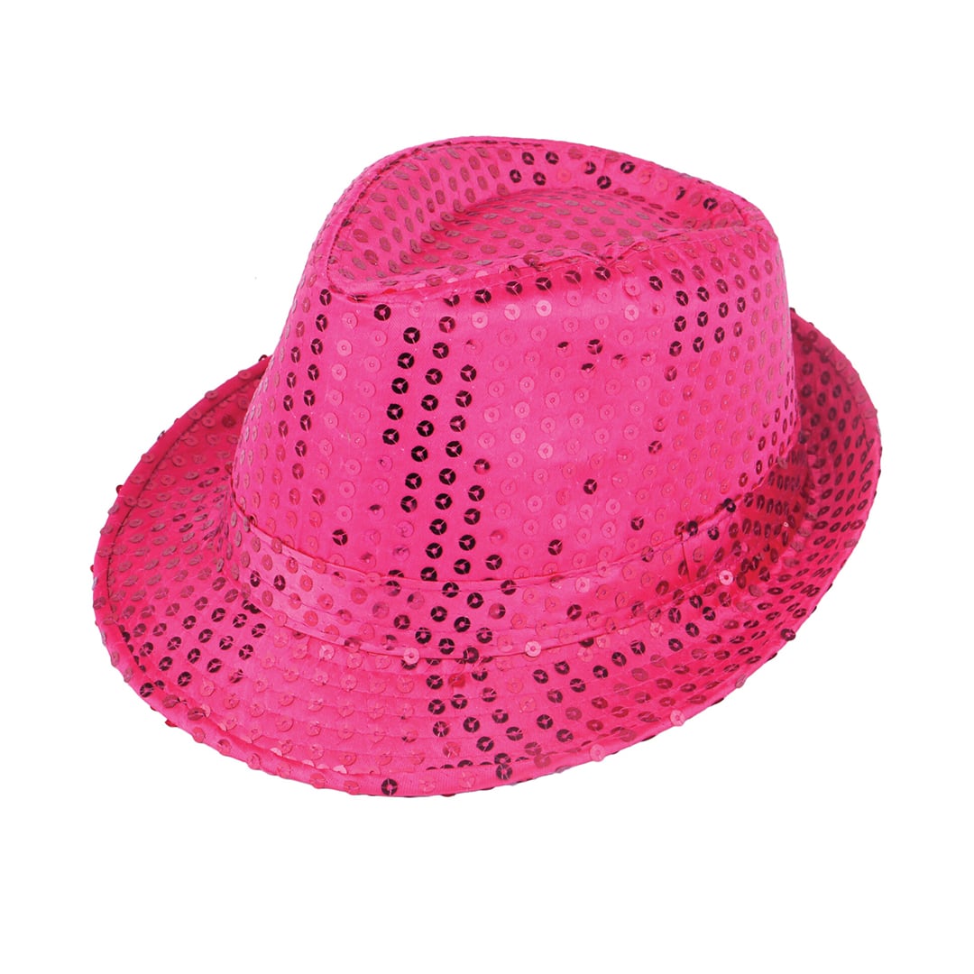 Sequin Hot Pink Gangster Hat