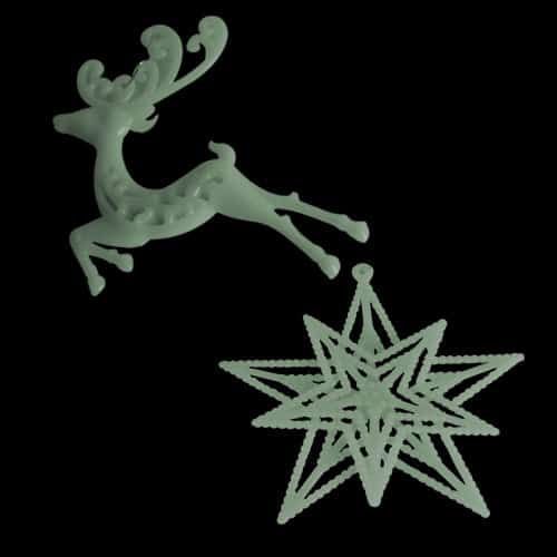 Assorted Glow In The Dark Tree Decorations - Pack of 2 Product Image
