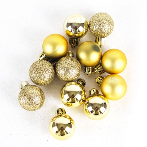 Assorted Christmas Gold Baubles - Pack of 24 Product Image