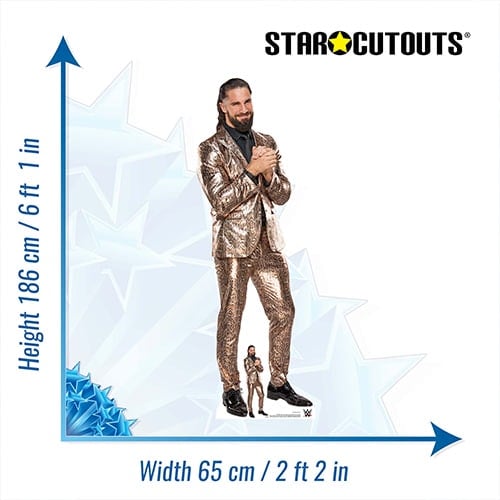 Seth Rollins Gold Suit WWE Lifesize Cardboard Cutout 186cm Product Gallery Image