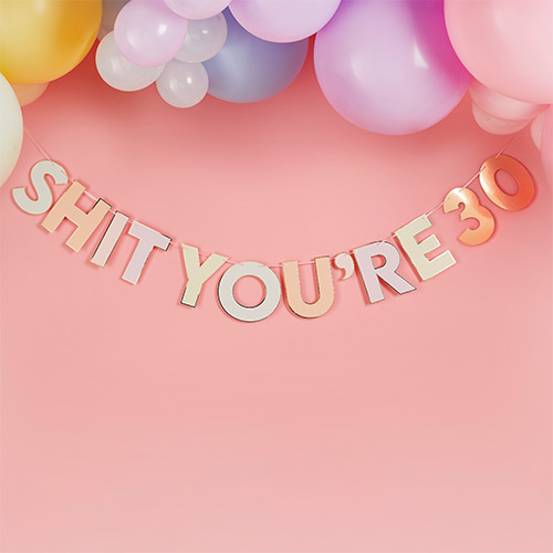 Sh*t You're Customisable Age Birthday Card Banner 2m Product Gallery Image