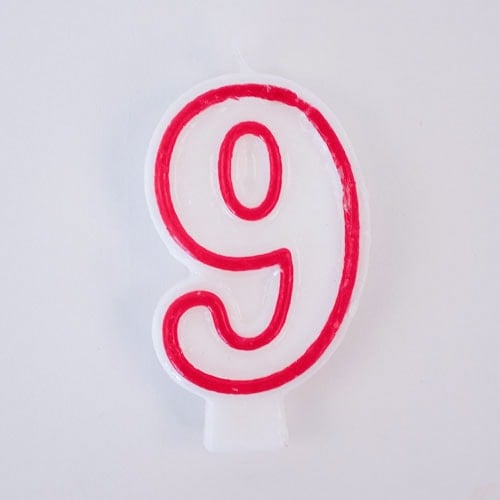 Shaped Candle - Number 9 Product Image