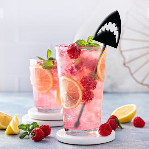 Shark Acrylic Drink Stirrers - Pack of 6 Product Gallery Image