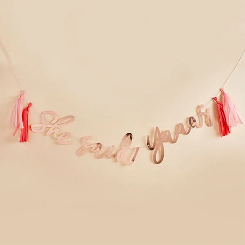 She Said Yaaas Hen Party Foil Cardboard Letter Banner 200cm Product Gallery Image