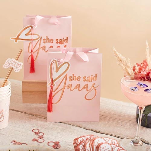 She Said Yaaas Hen Party Paper Party Bag with Handles 20cm - Pack of 5 Product Gallery Image