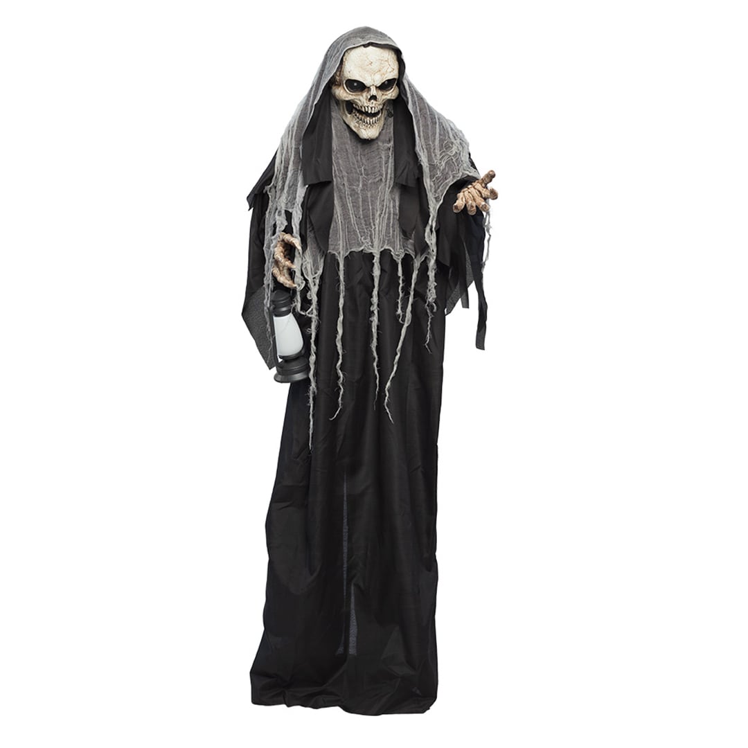 Shining Skull Grim Reaper Halloween Light Up Standing Decoration 1.8m
