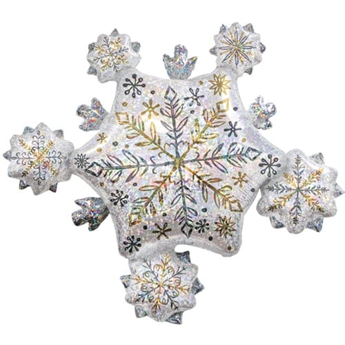 Christmas Shining Snow Cluster Holographic Helium Foil Giant Balloon 81cm / 32 in Product Image