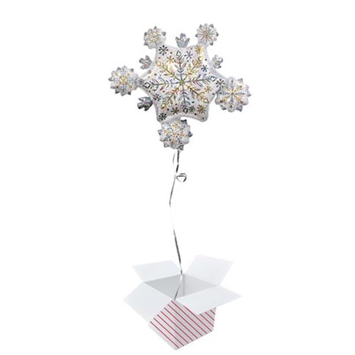 Shining Snow Cluster Holographic Helium Foil Giant Balloon - Inflated Balloon in a Box Product Image