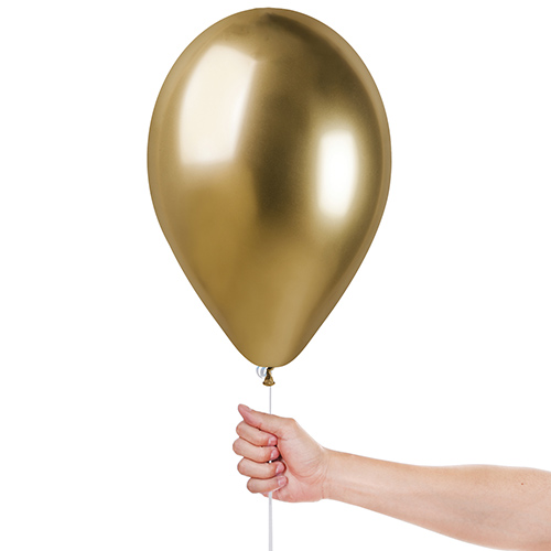 Shiny Gold Bio Latex Balloons 33cm / 13 in - Pack of 6 Product Gallery Image
