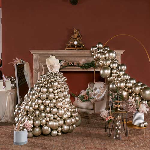 Shiny Prosecco Gold Bio Latex Balloons 48cm / 19 in - Pack of 25 Product Gallery Image