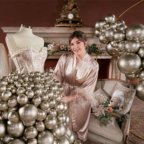 Shiny Prosecco Gold Bio Latex Balloons 48cm / 19 in - Pack of 25 Product Gallery Image