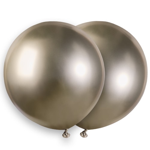 Shiny Prosecco Gold Biodegradable Latex Balloons 48cm / 19 in - Pack of 25 Product Gallery Image