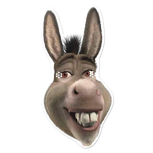 Shrek Donkey Cardboard Face Mask Product Image