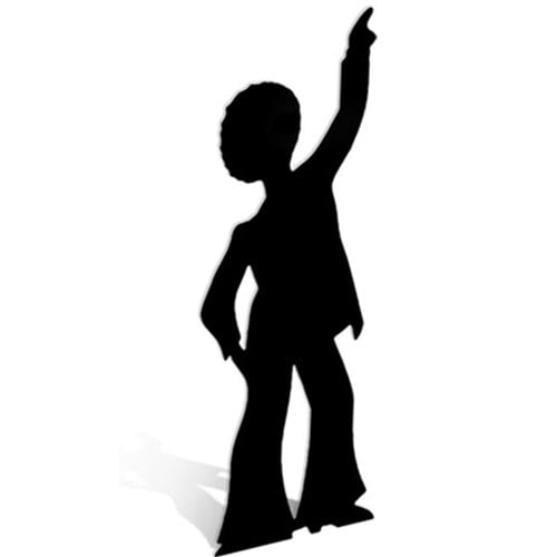 Silhouette Disco Dancer Lifesize Cardboard Cutout - 190cm