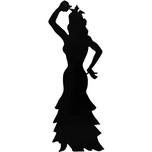 Silhouette Flamenco Dancer Lifesize Cardboard Cutout - 182cm Product Gallery Image