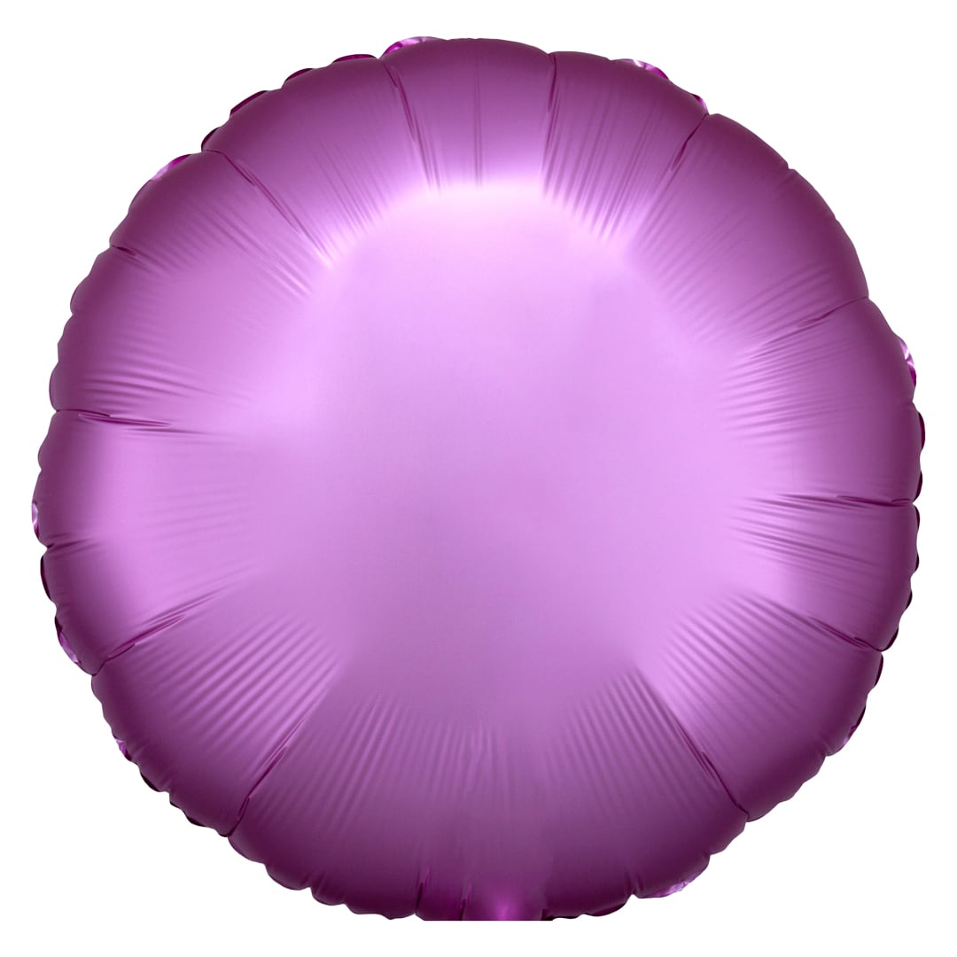 Silk Lustre Flamingo Pink Round Foil Balloon 43cm / 17 in