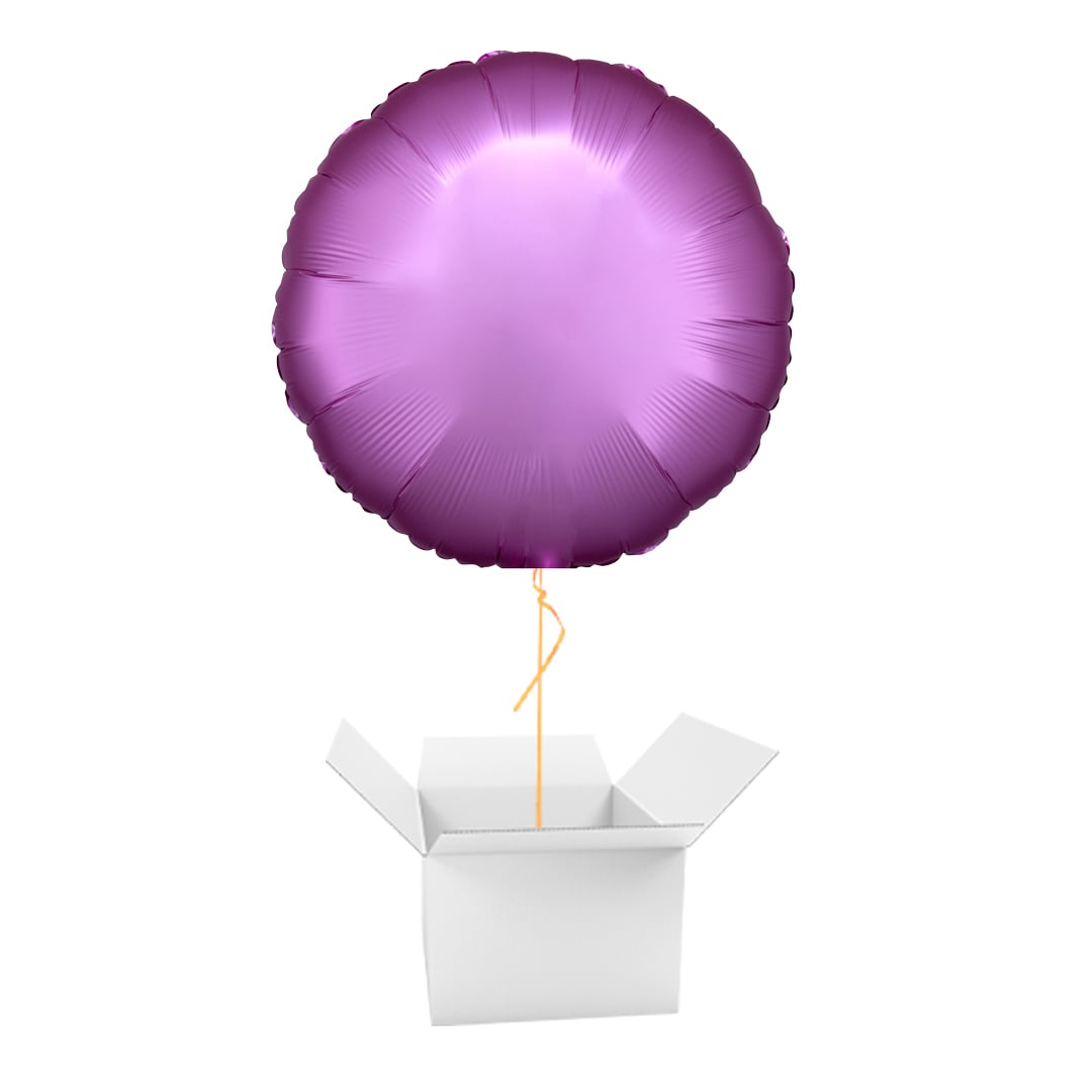 Silk Lustre Flamingo Pink Round Foil Balloon - Inflated Balloon In A Box