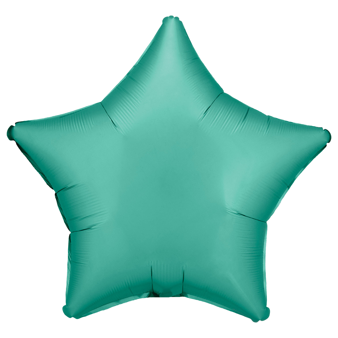 Silk Lustre Jade Green Star Foil Balloon 48cm / 19 in