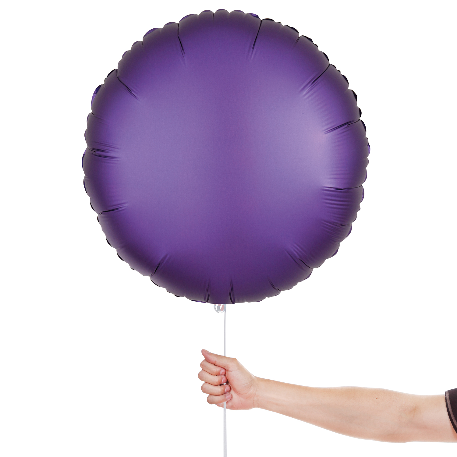 Silk Lustre Purple Round Foil Balloon 43cm / 17 in View 2