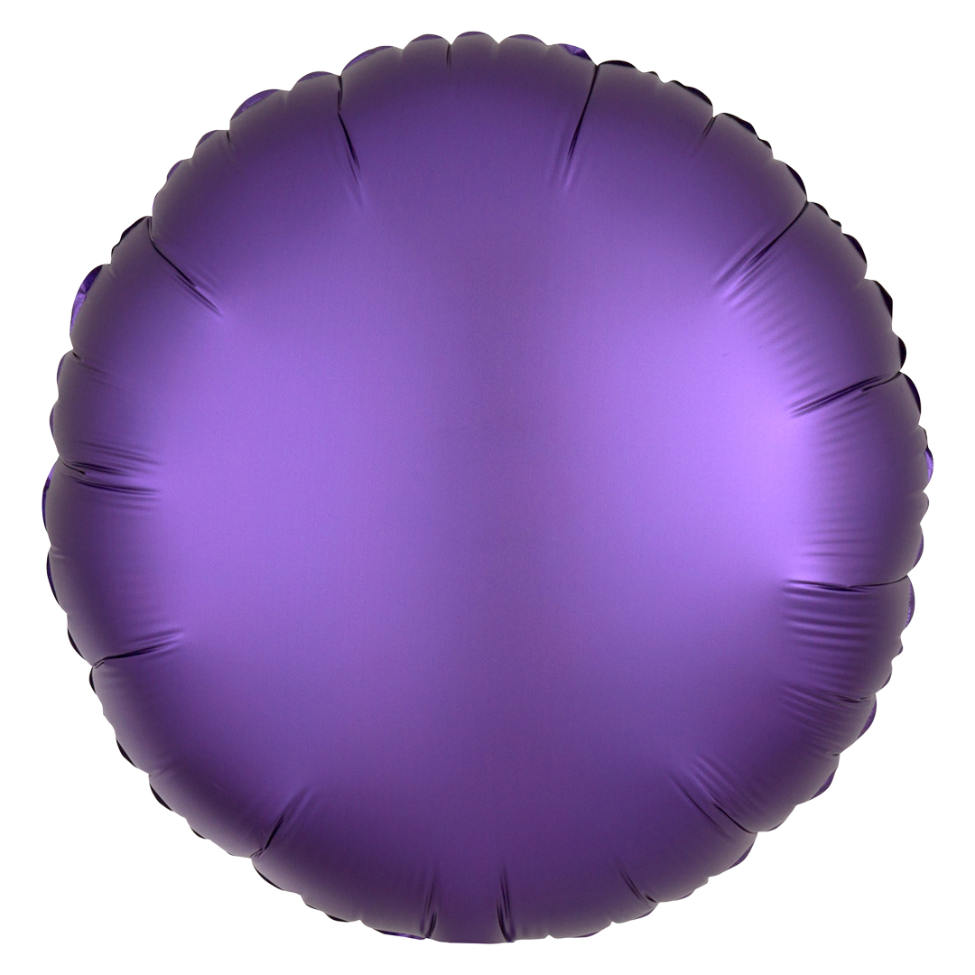 Silk Lustre Purple Round Foil Balloon 43cm / 17 in
