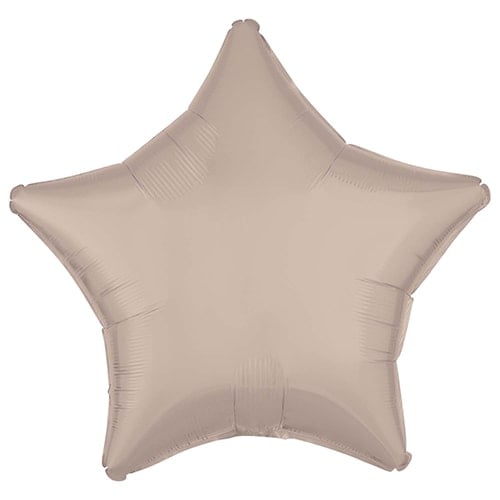 Silk Lustre Taupe Latte Star Shape Foil Helium Balloon 48cm / 19 in Product Image