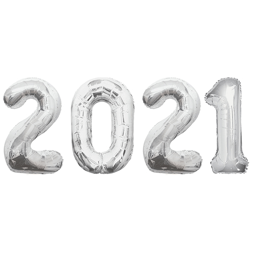 Silver 2021 Large Balloon Kit Product Image