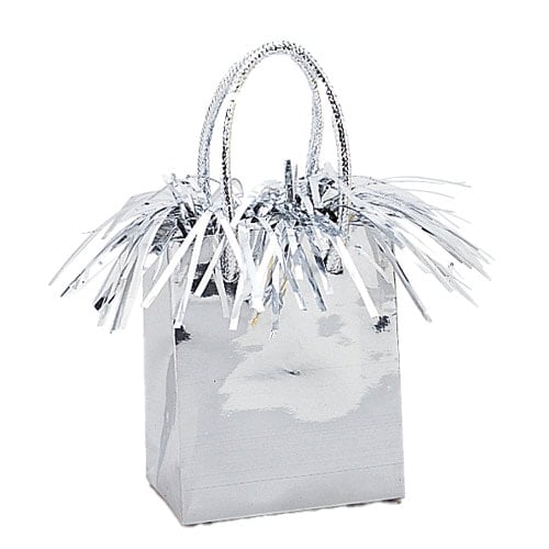 Silver Gift Bag Balloon Weight 160g Product Image