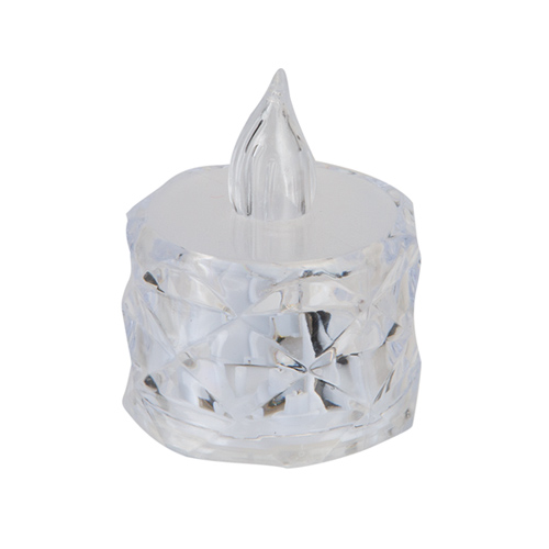 Silver Crystal Battery Operated Tealight Candle Product Gallery Image