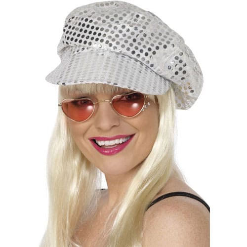Silver Dazzle Dot Disco Hat Product Image