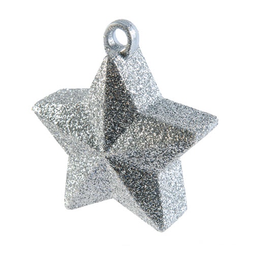 Silver Glitter Star Balloon Weight 145g Product Image