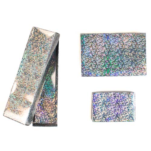 Silver Holographic Christmas Boxes - Pack of 3 Product Image