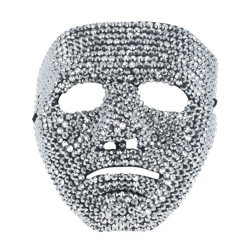 Silver Jewelled Robot Unisex Fancy Dress Face Mask Product Gallery Image