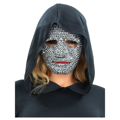 Silver Jewelled Robot Unisex Fancy Dress Face Mask Product Gallery Image