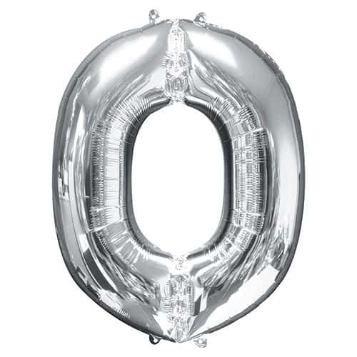 Silver Letter O Helium Foil Giant Balloon 83cm / 33 in Product Image