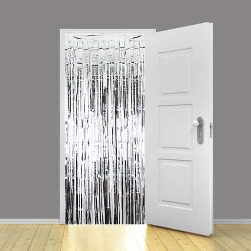 Silver Foil Door Curtain Backdrop 92cm x 244cm - Pack of 25 Product Gallery Image